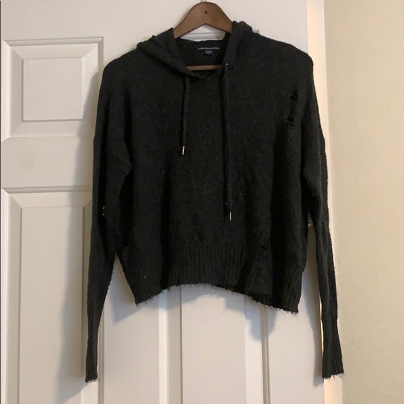 Dark grey sweater hoodie - Picture 2 of 3